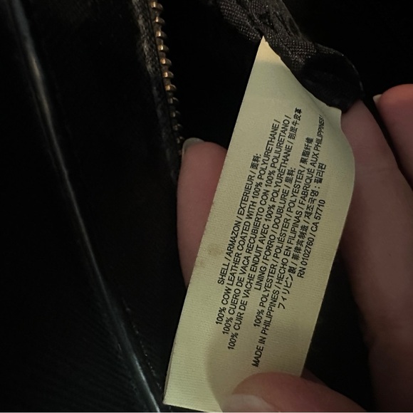 KATE SPADE Saffiano Black Leather Medium Square Tote Bag Purse - Picture 14 of 14